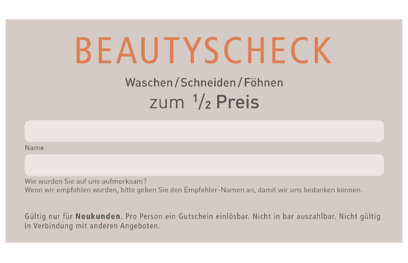 Beautyscheck für Neukunden